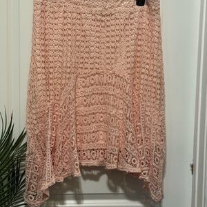 Elegant Pink Lace Skirt